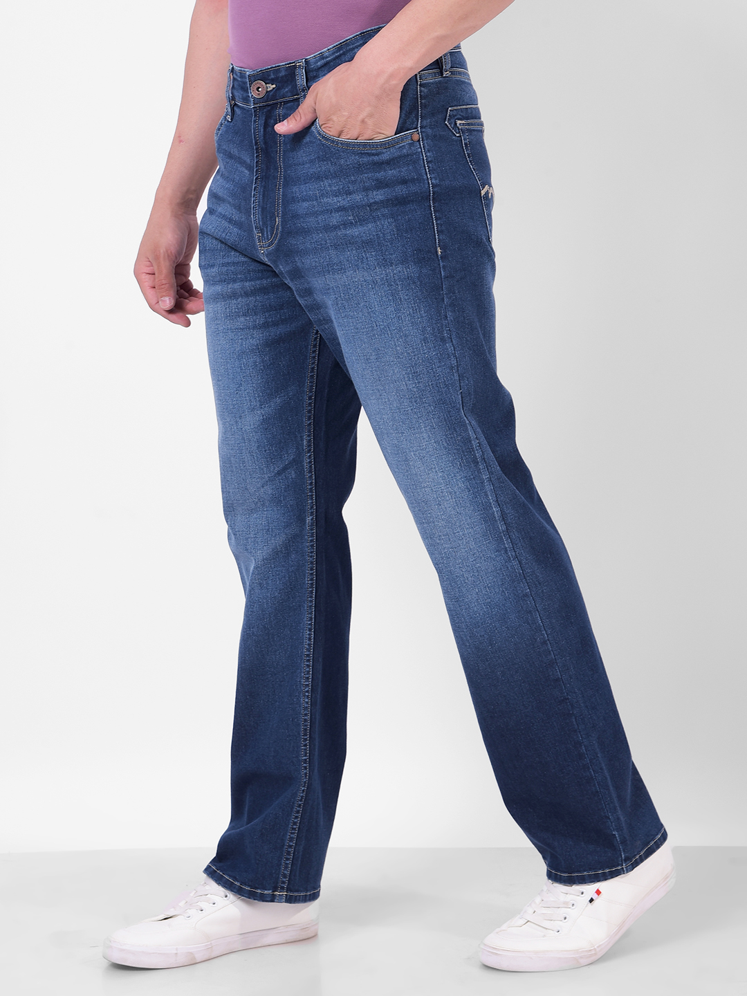 Numero Uno Men Solid Blue Jeans